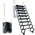 thumbnail image 1 of PreAsion Wall Mounted Folding Ladder Attic Extension Stairs Black Al-mg Alloy, 1 of 9