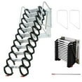 thumbnail image 1 of PreAsion Wall Mounted Folding Ladder Attic Extension Stairs Black-White Al-mg Alloy, 1 of 10