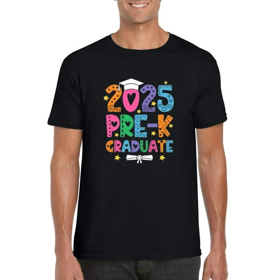 PreK Graduation 2025 Preschool Kids Celebration Day Graphic T-Shirt, for men & women, up to size 5XL