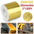 thumbnail image 1 of PrePat 2" 30FT Gold Intake Heat Reflective Tape Wrap Self-adhesive High Temperature US, 1 of 8