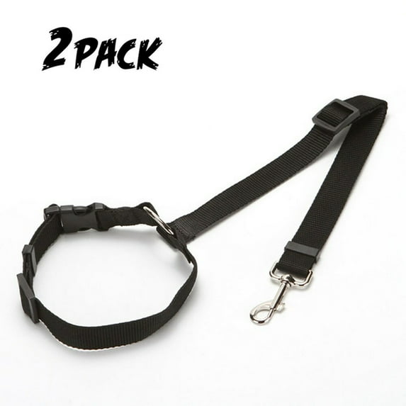 PrePat 2Pcs Dog Car Safety Seat Belt Restraint Harness Leash Travel Clip for Pet Cat US