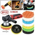 thumbnail image 1 of PrePat 9Pcs 5 Inch Car Buffing Polishing Pads Waxing Sponge Foam Kit for Polisher Drill, 1 of 7