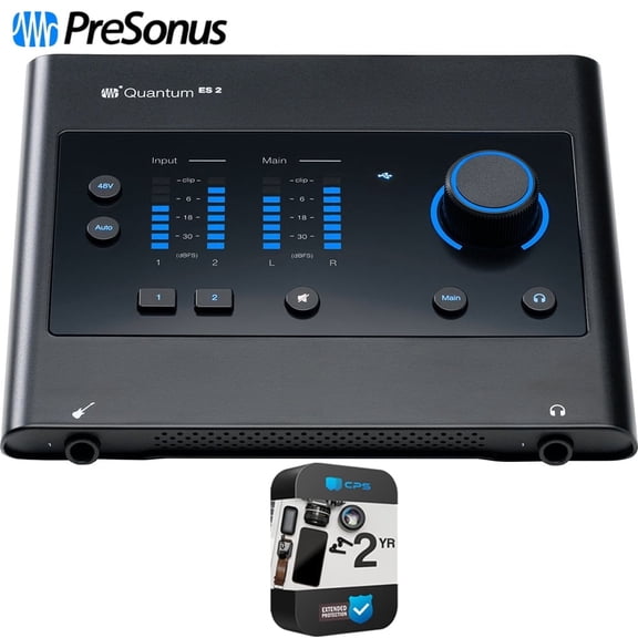 PreSonus 2777700503 Quantum ES 2 USB-C Audio Interface with Studio One Pro Software Bundle with 2YR CPS Enhanced Protection Pack