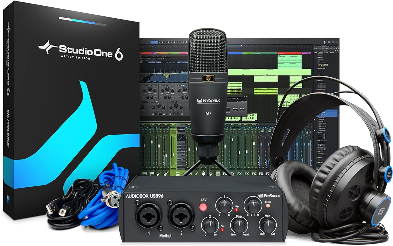 PreSonus AudioBox 96 Studio 25th Anniversary Edition with Studio One Artist and Ableton Live Lite DAW Recording Software