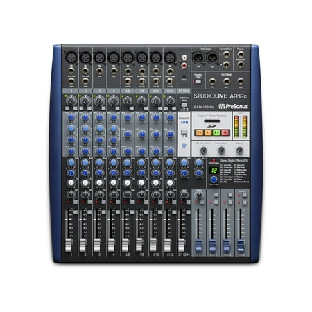 Presonus Hardware 339638 StudioLive AR12c 12-Channel USB-C Compatible Audio Interface, Analog Mixer & Stereo SD Recorder