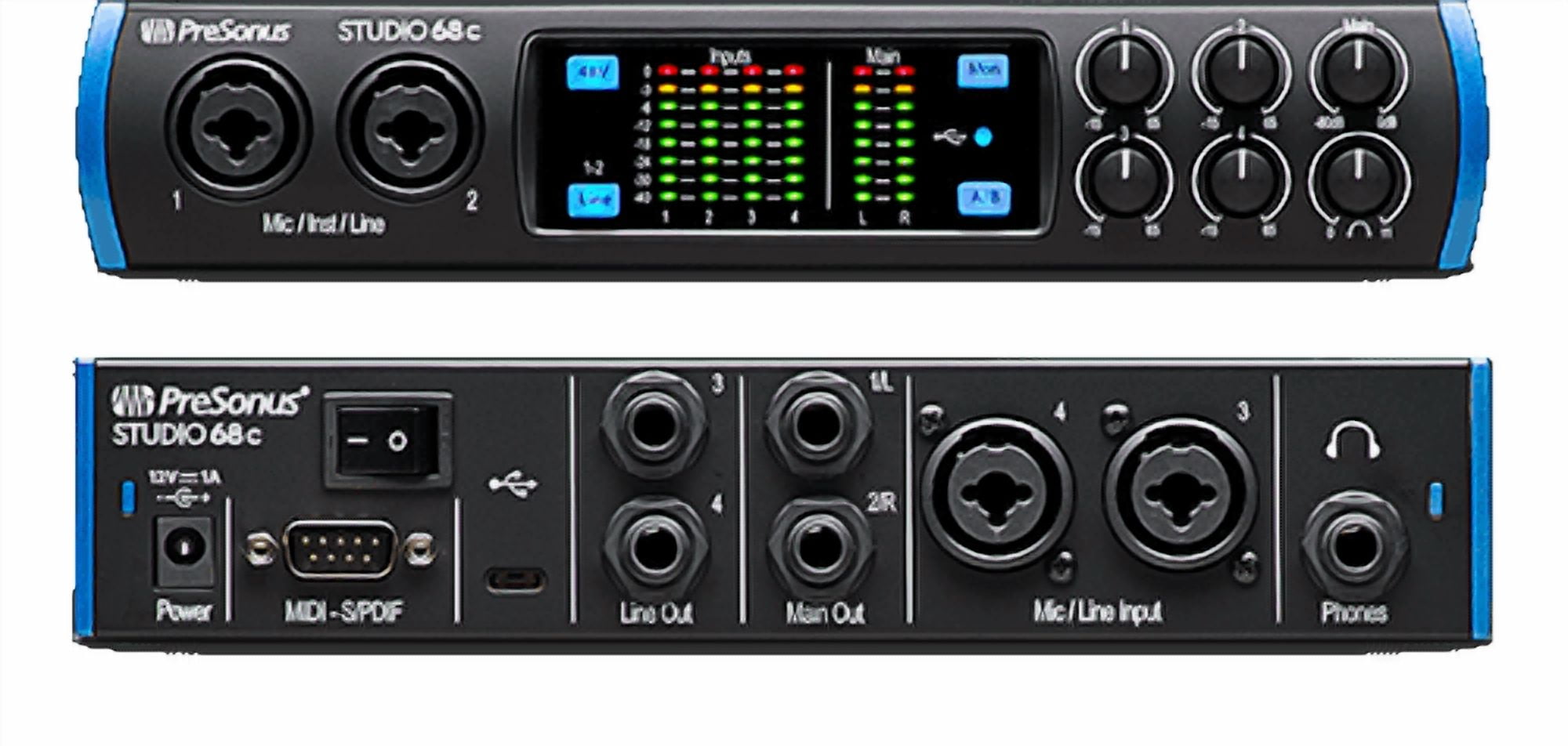 PreSonus USB-C Audio Interface, Black, 8.5"x 15.0"