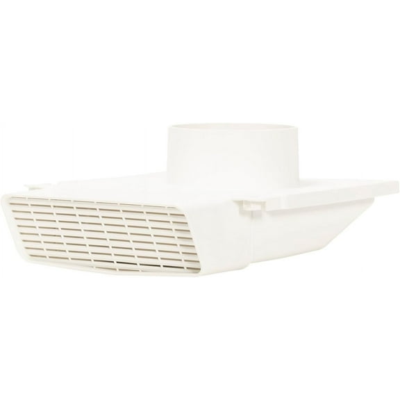 PreVent-It Soffit Vents 4 Inch - Only Design that Prevents Moist Air from Re-entering Home, Under Eave Exterior Vents for Bathroom Exhaust Fan, Screws Included, White, 1-Pack