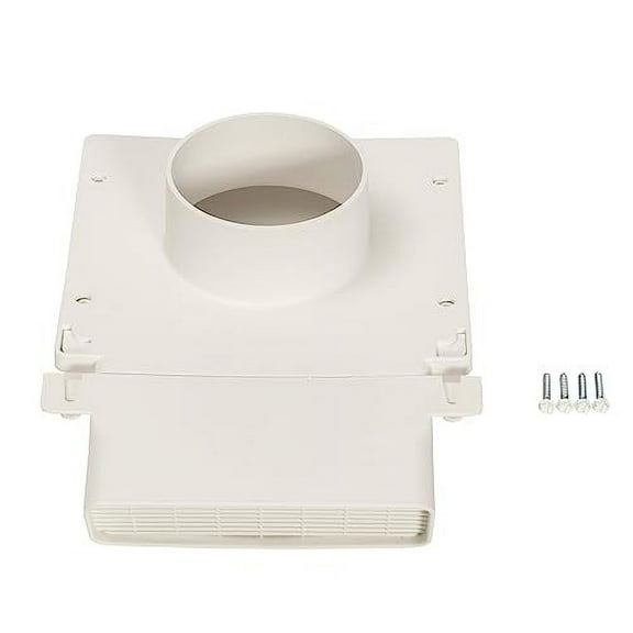 PreVent-It Soffit Vents 4 Inch - Only Design that Prevents Moist Air from Re-entering Home, Under Eave Exterior Vents for Bathroom Exhaust Fan, Screws Included, White, 4-Pack