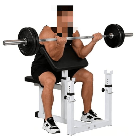 Preacher Curl Bench, Adjustable Arm Curl Bench for Bicep Isolation 550 LBS Capacity Home Gym Strength Training Equipment, Barbell Rack and Dumbbell Station$$Sport & Recreation Other