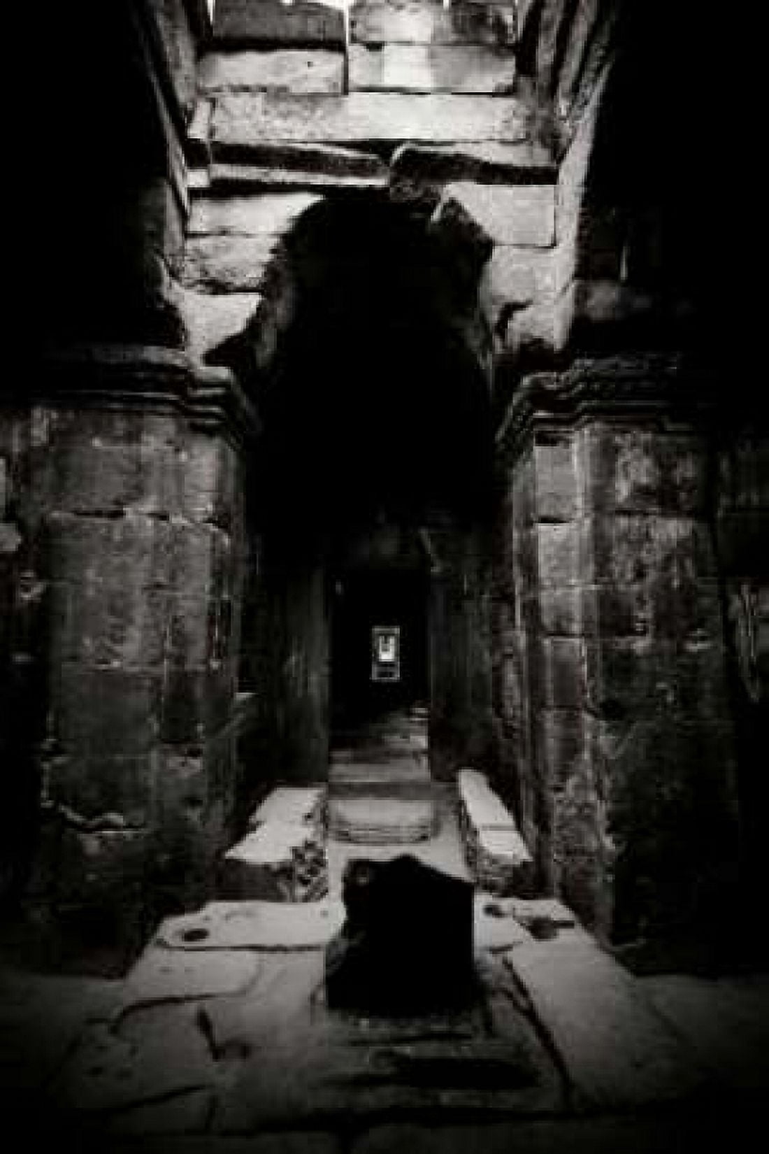 Preah Khan BW Canvas Art - Erin Berzel (12 x 18)