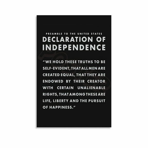 Preamble To The Declaration Of Independence Poster Canvas Painting Wall Art Poster for Bedroom Living Room Decor Poster.