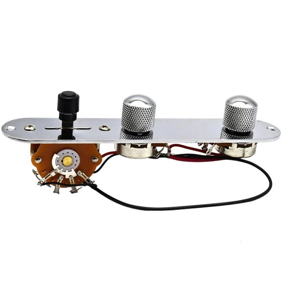 Preassembled Guitar Parts Set With 3 Position Selector 250K Pots And Orange Capacitor For Improved Sound Quality