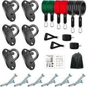Prebene Stainless Steel Wall Mount Workout Anchors, Resistance Bands Wall Anchors, Home Gym Exercise Anchors