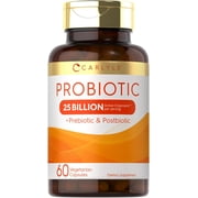 Prebiotic & Probiotic | 25 Billion CFU | 60 Vegetarian Capsules | by Carlyle