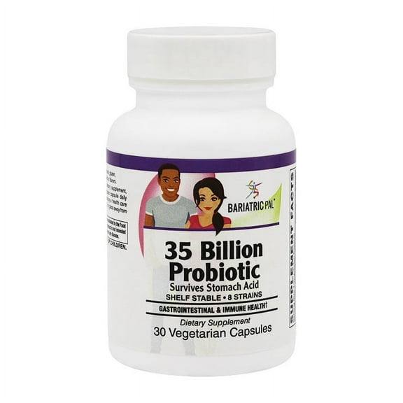 Prebiotic & Probiotic 35 Billion CFU Gastrointestinal & Immune Health Capsules by BariatricPal Size: 30 Count