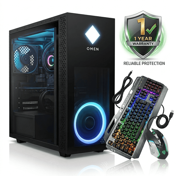 Prebuilt Gaming PC Desktop,i7-6700K, Quadro K620 16GB DDR4 RAM, 256GB SSD+1TB HDD,WiFi 6 Win11, RGB Gaming Computer for Fortnite, Minecraft, Streaming