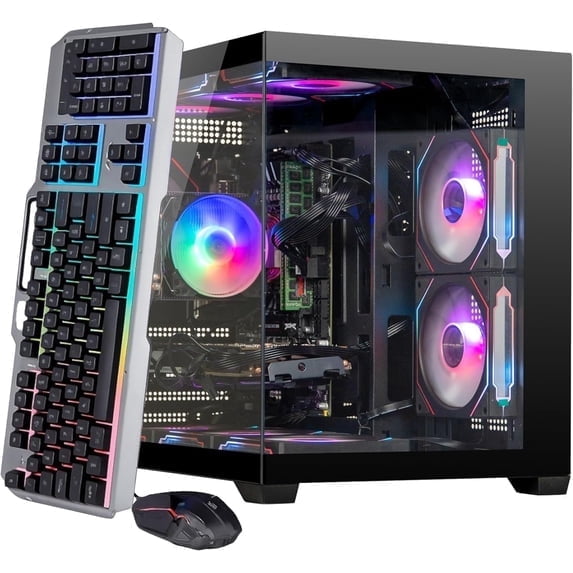 Prebuilt Gaming PC Desktop Computer i7-6700K, GT 730, 16GB RAM, 512GB SSD + 1TB HDD, WiFi 6 Bluetooth5.4, Windows 11, Ready for Roblox & Minecraft