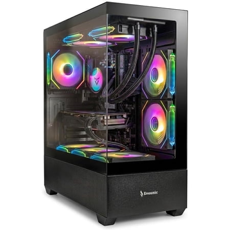 Prebuilt Gaming PC - Ryzen 5 3500X up to 4.1GHz, GTX 750Ti, 16GB RAM, 512GB SSD+1TB HDD, WiFi 6 & BT5.4, 9 RGB Fan, Win11, RGB KB & Mouse, 650W PSU