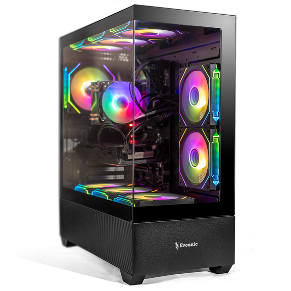 Prebuilt Gaming PC - Ryzen 5 3500X up to 4.1GHz, GTX 750Ti, 16GB RAM, 512GB SSD+1TB HDD, WiFi 6 & BT5.4, 9 RGB Fan, Win11, RGB KB & Mouse, 650W PSU