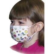 Precept Medical Products Pediatric Procedure Mask, Happy Face Print, Aspen Surgical Products 15150, 75 Count