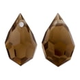 thumbnail image 1 of Preciosa Crystal 681 Drop Pendant 10x6mm Smoked Topaz (Package of 5), 1 of 2