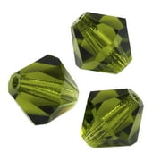 Preciosa Crystal Bicone Bead 3mm Olivine Package of 50