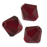 Preciosa Crystal Bicone Bead 3mm Siam Package of 50