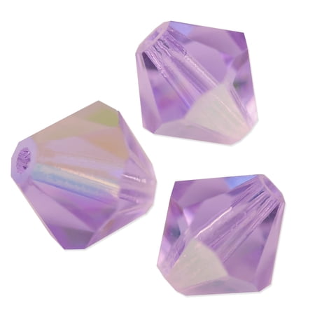 Preciosa Crystal Bicone Bead 3mm Violet AB (Package of 50)
