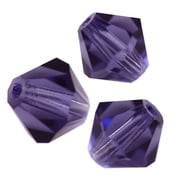 Preciosa Crystal Bicone Bead 4mm Tanzanite Package of 50