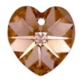 thumbnail image 1 of Preciosa Crystal Heart Pendant 14mm Crystal Capri Gold (Package of 5), 1 of 2