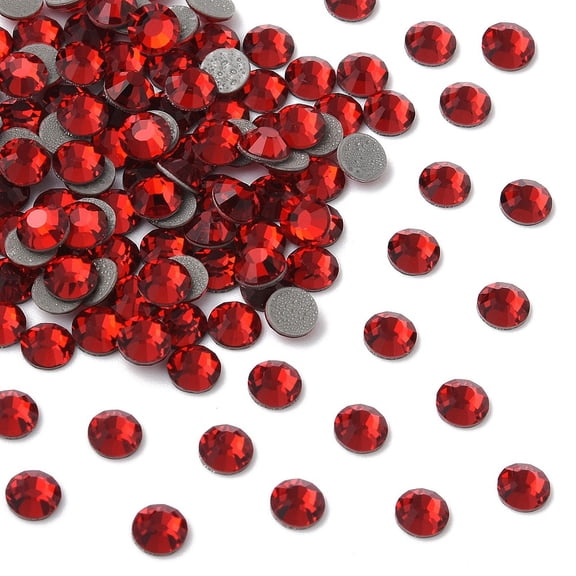 Preciosa Crystal Hotfix Flatback Stones Czech Crystal Round(438 11 612 Chaton Rose VIVA 12 ) 90070 Light Siam SS16(3.8~4mm)