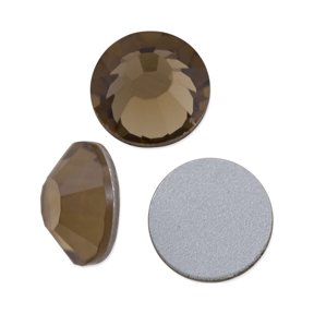 Preciosa Crystal VIVA12 Flat Back Rhinestone 4mm (SS16) Smoked Topaz (Package of 50)