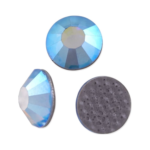 Preciosa Crystal VIVA12 Hotfix Rhinestone 4.7mm (SS20) Aquamarine AB (Package of 50)