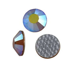 Preciosa Crystal VIVA12 Hotfix Rhinestone 4.7mm (SS20) Topaz AB (Package of 50)