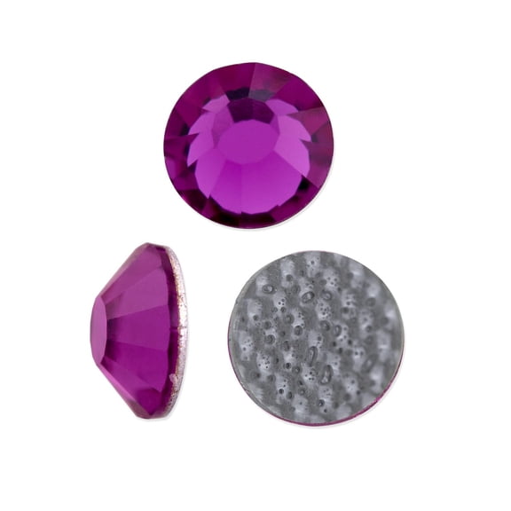 Preciosa Crystal VIVA12 Hotfix Rhinestone 4mm (SS16) Fuchsia (Package of 50)