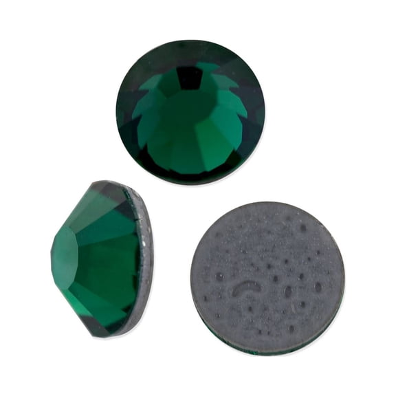 Preciosa Crystal VIVA12 Hotfix Rhinestone 6.5mm (SS30) Emerald (Package of 20)