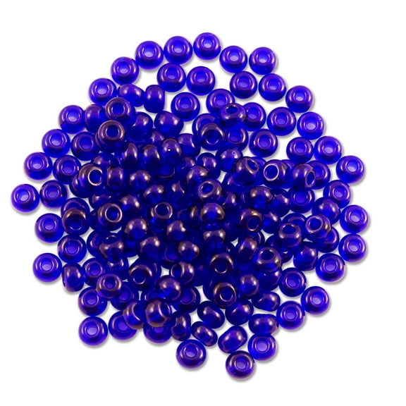 Preciosa Czech Seed Bead 6/0 Transparent Cobalt Blue (10 Grams)