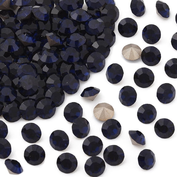 Preciosa MAXIMA Crystal Round Stones Czech Crystal Dura Foiling Round(431 11 615 Chaton) 30280 Dark Indigo SS29(6.15~6.35mm)