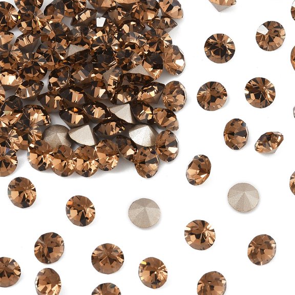 Preciosa MAXIMA Round Stones Czech Dura Foiling Round(431 11 615 Chaton) 10220 Smoked Topaz SS39(8.15~8.4mm)