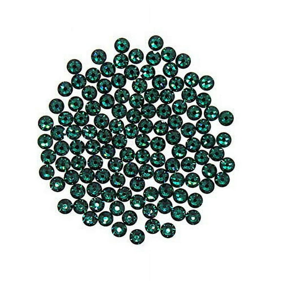 Preciosa Viva Rhinestones - No Hotfix Flatback - Emerald - SS20 (5mm) (144 Pieces)