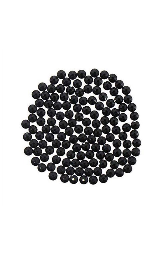 Viva Rhinestones - No Hotfix Flatback - Jet - SS16 (4mm) (144 Pieces)
