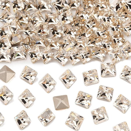 Preciosaeg MAXIMA Fancy Stones Czech 435 23 615 Square Dura Foiling 00520 Light golden Quartz 6x6mm