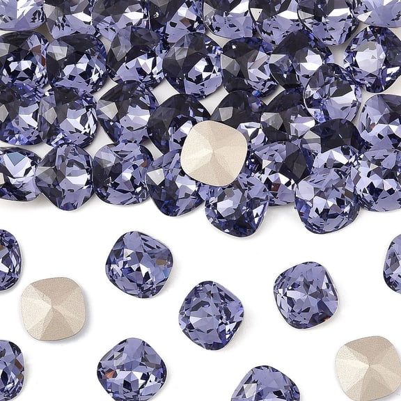 Preciosaeg MAXIMA Fancy Stones Czech 435 36 132 Cushion Square Dura Foiling 20410 Tanzanite 10x10mm
