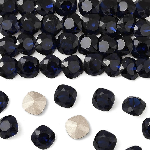 Preciosaeg MAXIMA Fancy Stones Czech 435 36 132 Cushion Square Dura Foiling 30280 Dark Indigo 10x10mm