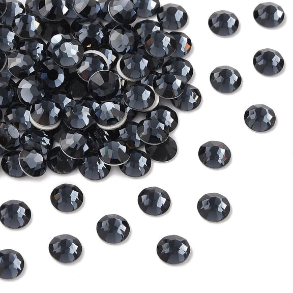 Preciosaeg MAXIMA No Hotfix Flatback Stones Czech Dura Foiling Round(438 11 615 Chaton Rose) 40080 Light Graphite