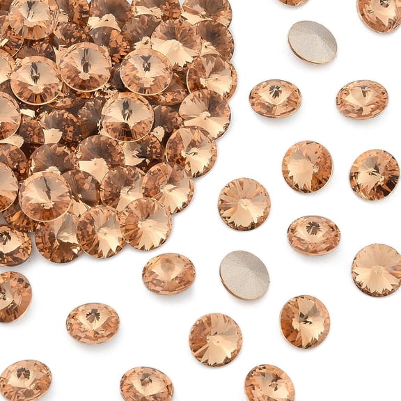 Preciosaeg MAXIMA Round Stones Czech Bicone(436 11 177 Dura Foiling 10330 Lt.Col.Topaz SS39(8.15~8.4mm)