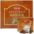 thumbnail image 1 of Precious Amber Incense Cones And Cone Incense Burner Bundle Insence Insense Hem Incense, 1 of 5