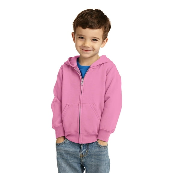 Precious Cargo Boys Full-Zip Hooded Sweatshirt, 3T, Candy Pink