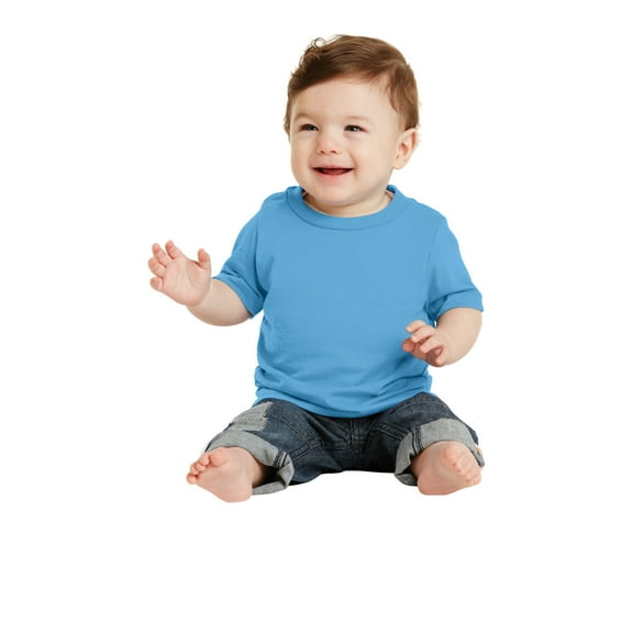 Precious Cargo Infant 5.4-oz 100% Indispensable Cotton T-Shirt_Aquatic Blue_18M