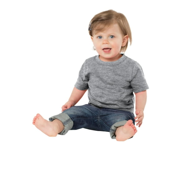 Precious Cargo Infant 5.4-oz 100% Indispensable Cotton T-Shirt_Athl Heather_12M